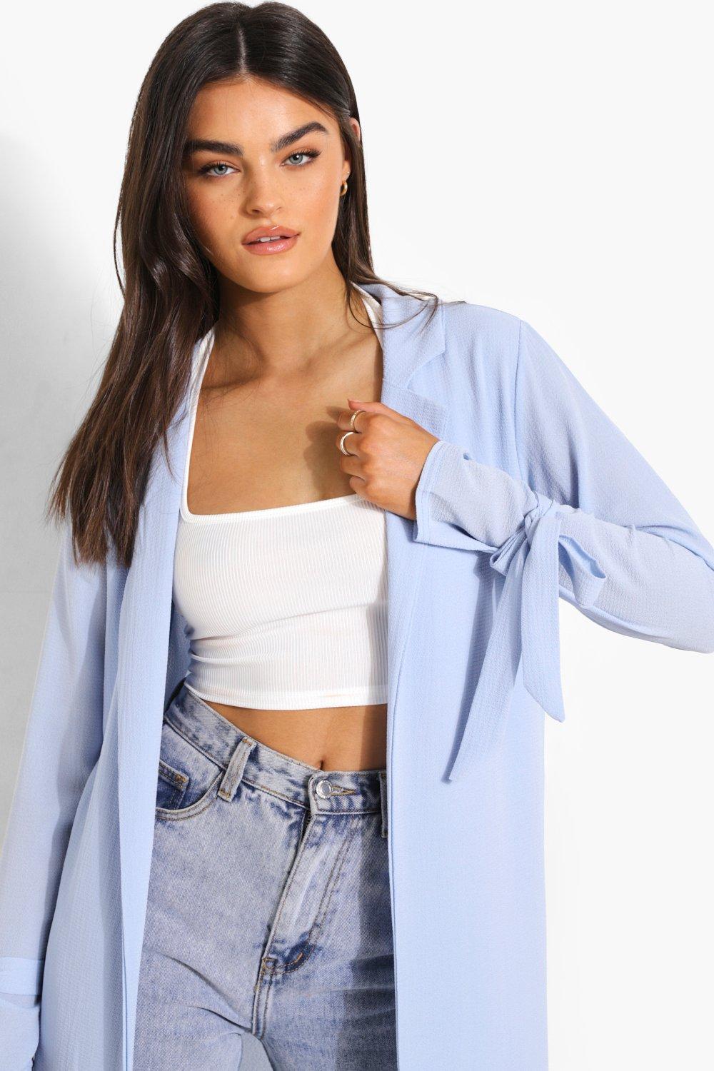 Powder blue duster on sale coat